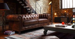 canape chesterfield dans un salon - decoration interieure